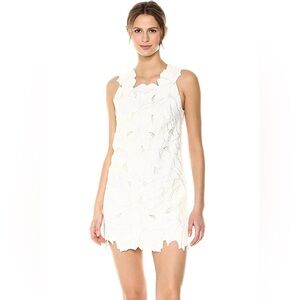 Halston White Lace Mini Dress